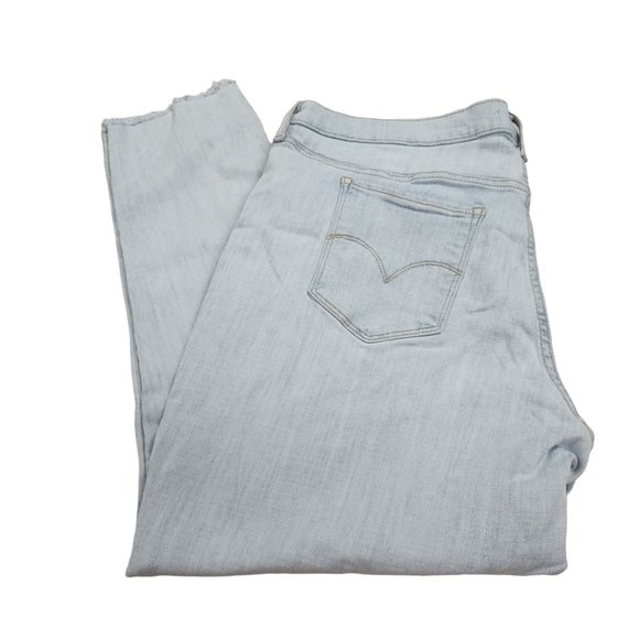 Levis 711 Skinny Jeans 20W M - Womens - Hypersoft - Mid Rise Frayed Bottoms NWT - Picture 2 of 8